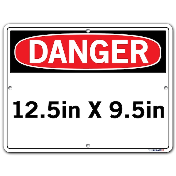 SIGN-DANGER -02,12.5X9.5 ALUMINUM .063