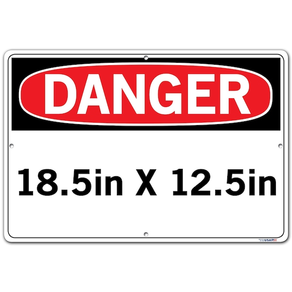 Aluminum Sign, 12-1/2 H, 18-1/2 W, Aluminum, Rectangle, English, SI-D-04-D-AL-063