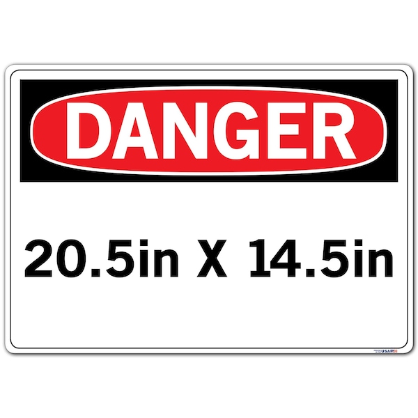 Vinyl Label Sign, 14-1/2 Height, 20-1/2 Width, Vinyl Label, Rectangle, English