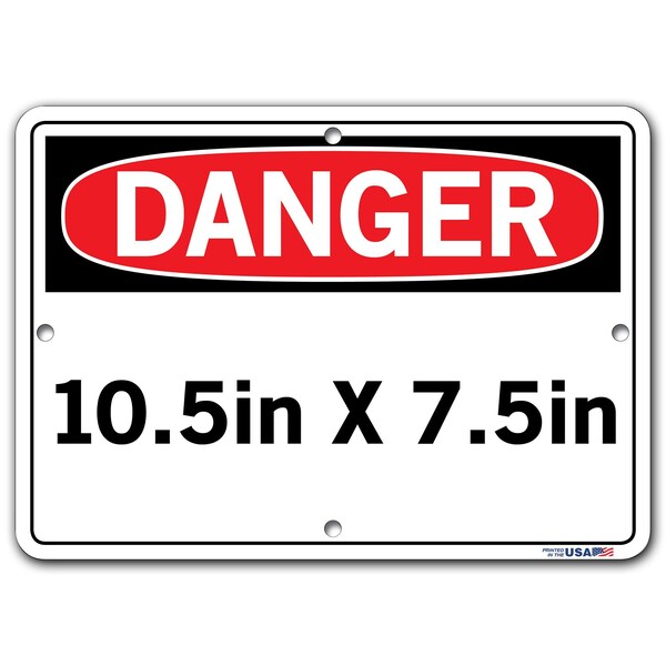 SIGN-DANGER-12,10.5X7.5 ALUM COMP .130