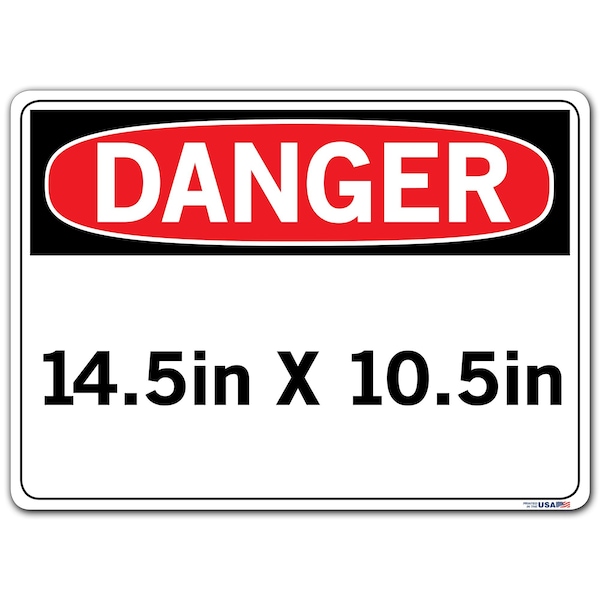 Vinyl Label Sign, 10-1/2 H, 14-1/2 W, Vinyl Label, Rectangle, English, SI-D-12-C-LB-011