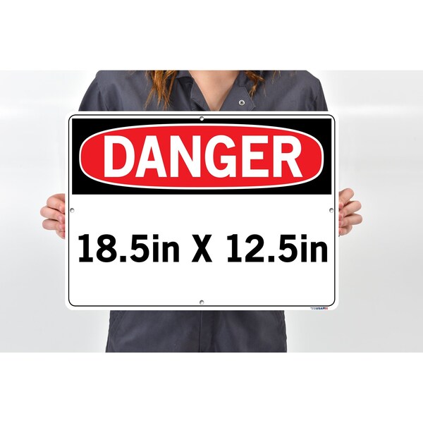 SIGN-DANGER-25 18.5X12.5 ALUM COMP .130