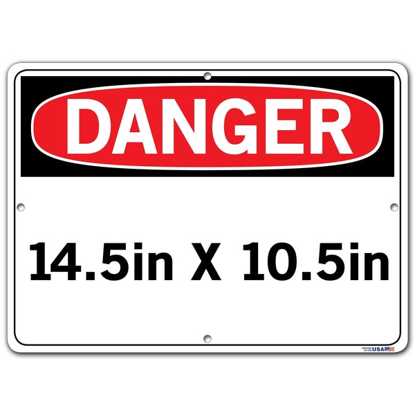 Aluminum Sign, 10-1/2 H, 14-1/2 W, Rectangle, English, SI-D-19-C-AL-040