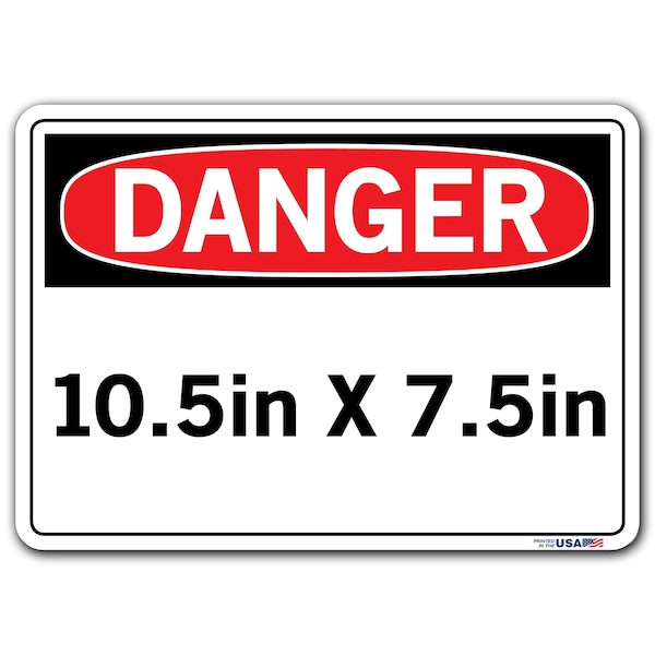 Vinyl Label Sign, 7-1/2 H, 10-1/2 W, Vinyl Label, Rectangle, English, SI-D-20-A-LB-011