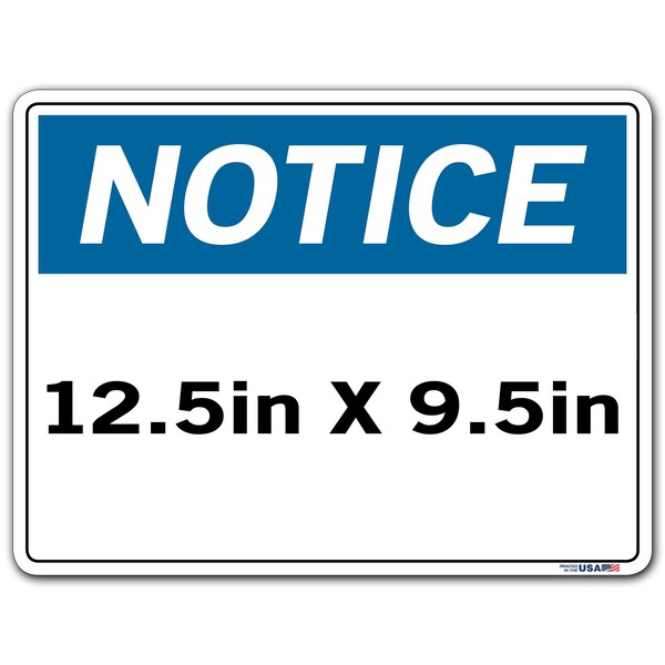 Vinyl Label Sign, 9-1/2 Height, 12-1/2 Width, Vinyl Label, Rectangle, English