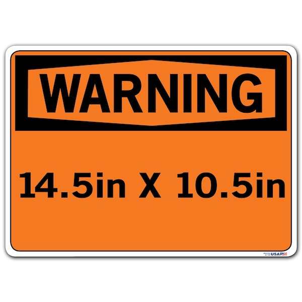 Vinyl Label Sign, 10-1/2 Height, 14-1/2 Width, Vinyl Label, Rectangle, English