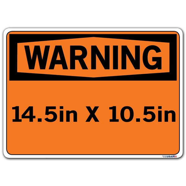 Vinyl Label Sign, 10-1/2 H, 14-1/2 W, Vinyl Label, Rectangle, English, SI-W-08-C-LB-011