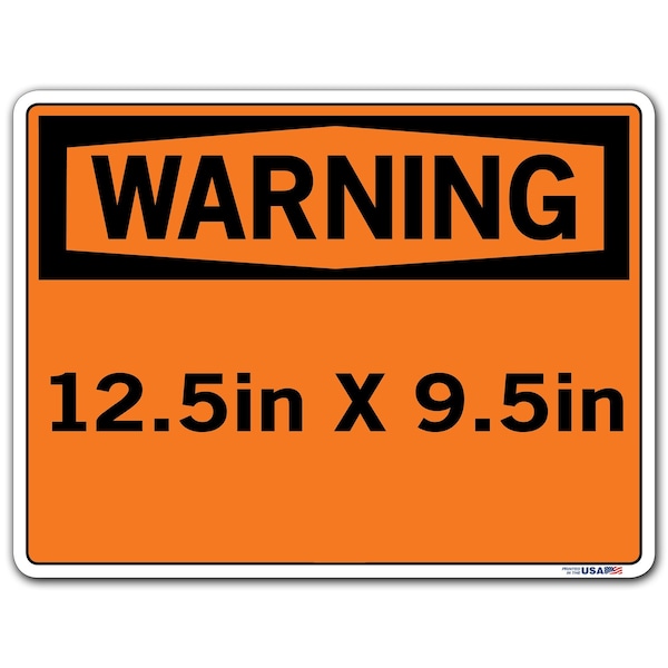 Vinyl Label Sign, 9-1/2 Height, 12-1/2 Width, Vinyl Label, Rectangle, English