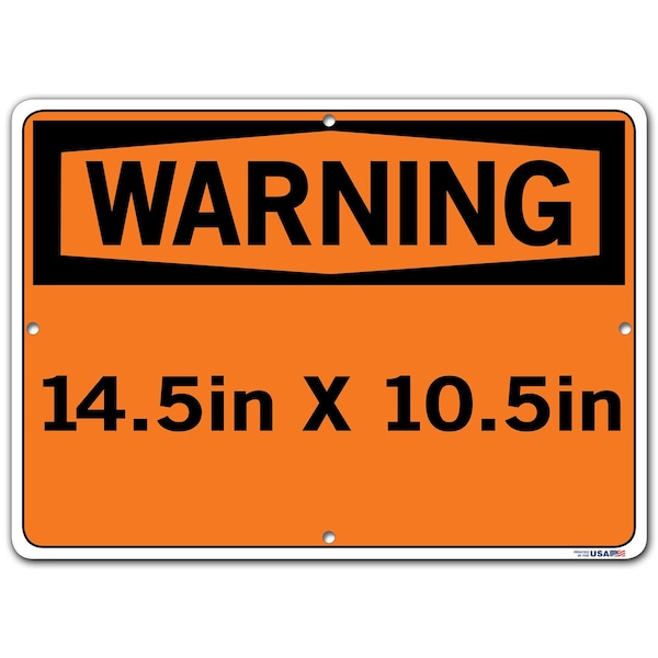 Sign-Warning-14,14.5x10.5,Aluminum,.040