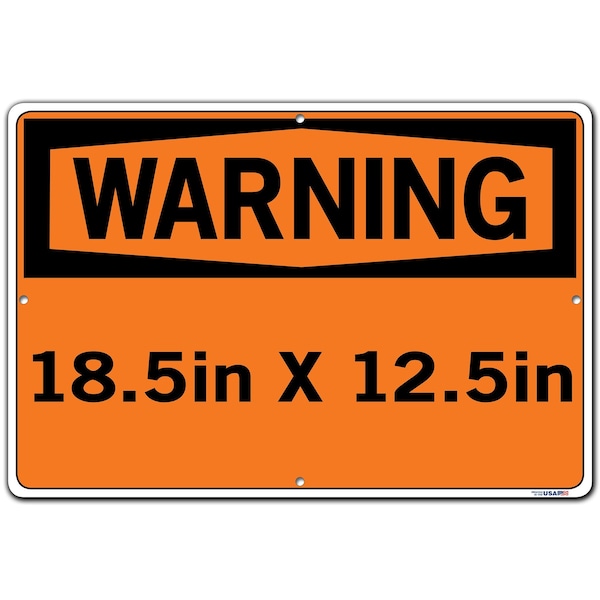 Sign-Warning-37 18.5X12.5 Aluminum .080, SI-W-37-D-AL-080