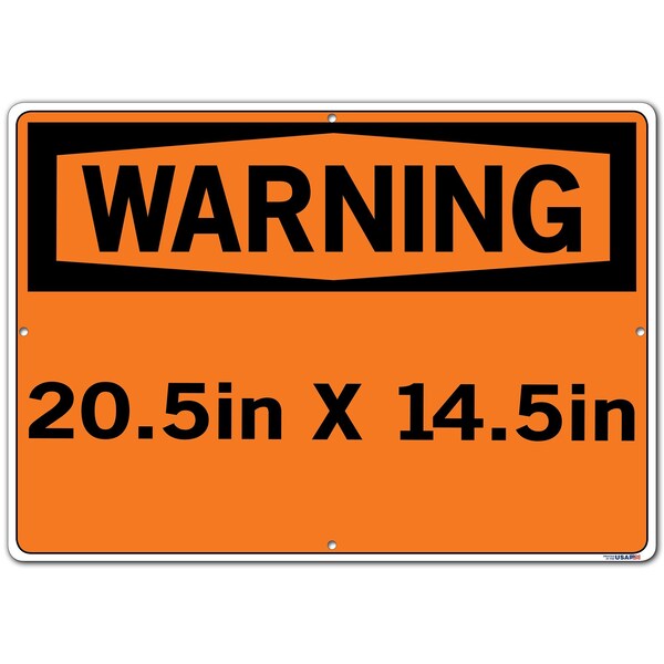 Aluminum Sign, 14-1/2 H, 20-1/2 W, Rectangle, English, SI-W-41-E-AL-040