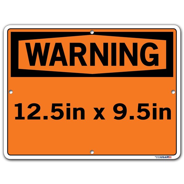 Sign-Warning-65 12.5X9.5 Aluminum .040