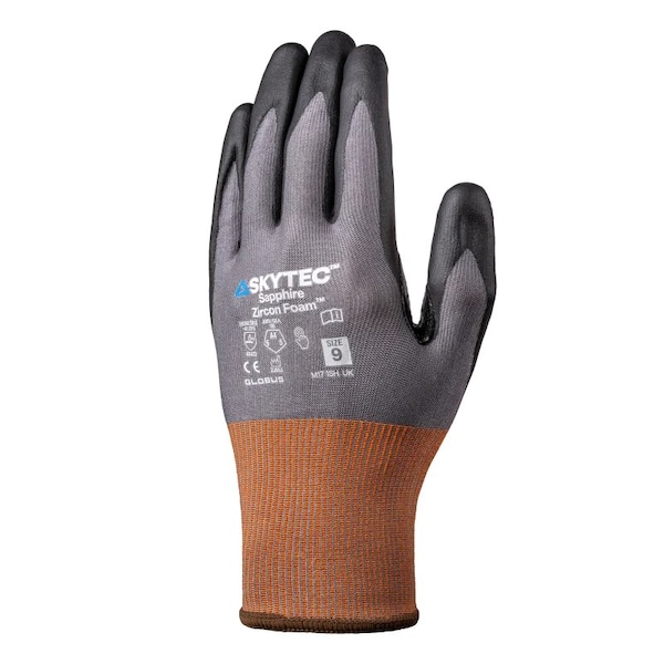 Glove, Sapphire Zircon Foam, 9/L, PR