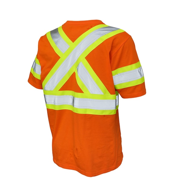 Short Sleeve Safety T-Shirt,ST111-ORG-X