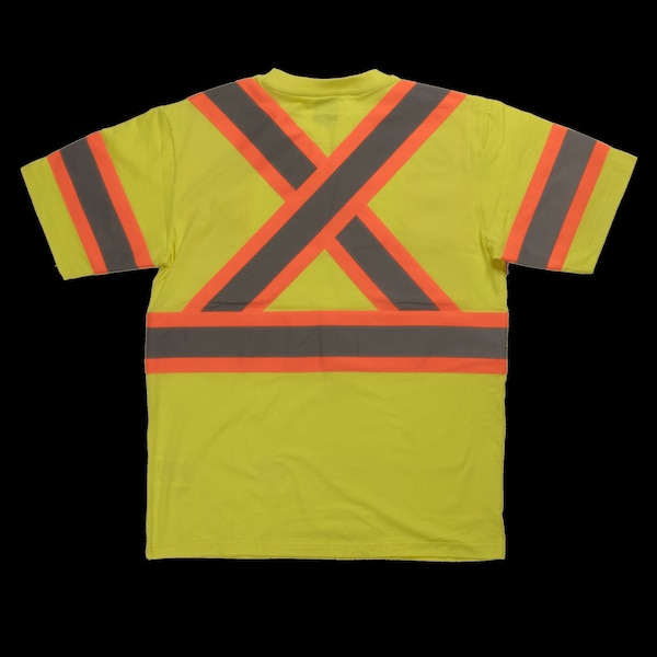 Short Sleeve Safety T-Shirt,ST111-YEL-X