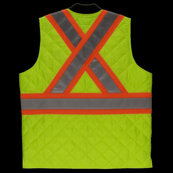 Quilted Safety Vest,SV051-FLGR-M