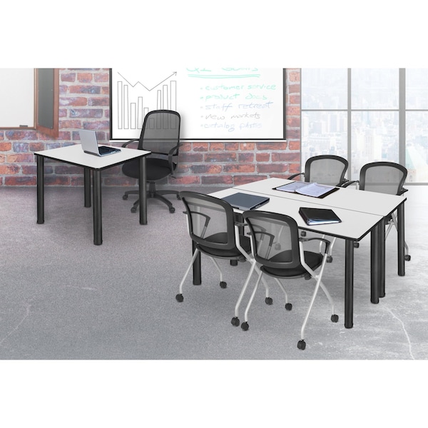 Square Tables > Breakroom Tables > Kee Square & Round Tables, 42 W, 42 L, 29 H, Wood,Metal Top