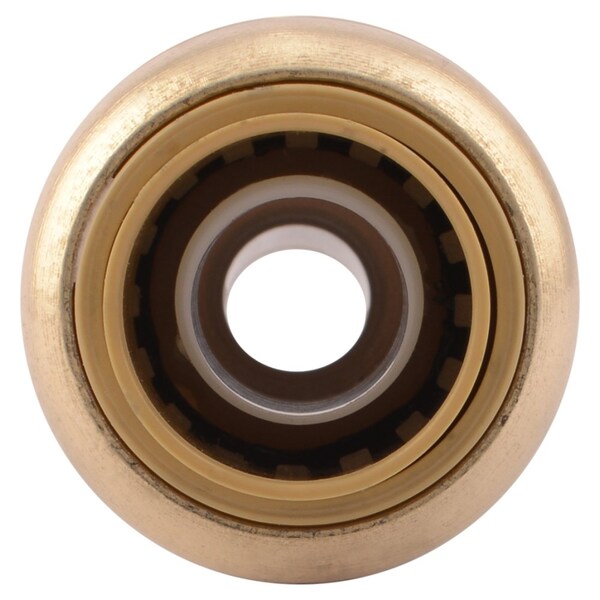 DZR Brass Reducing Coupling, 3/8 In X 1/2 In Tube Size