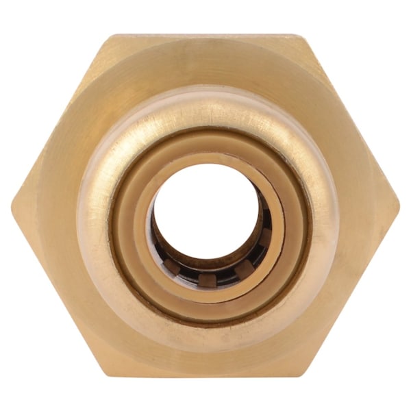 Female Reducing Adapter, 1/4 In Tube Size, Brass, Brass