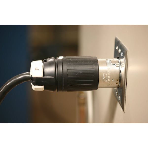 50A Twist-Lock Plug 3P 4W 250VAC BK/WT