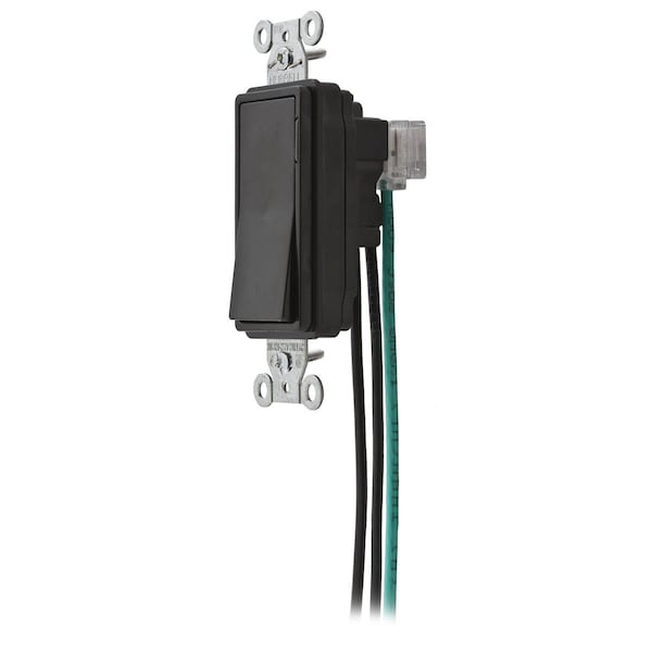 Wall Switch,1-Pole,120/277V,15A,Black