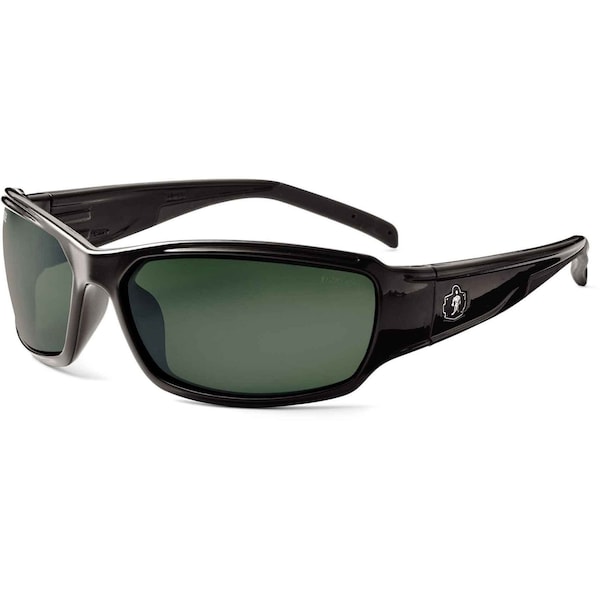 Polarized Safety Glasses, Thor, G15 Scratch-Resistant Lens, Black