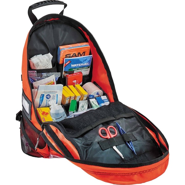 Backpack Trauma Bag, 600D Polyester W/ Reinforced Backing, Orange