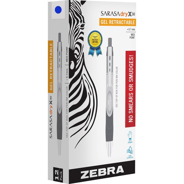 Sarasa Dry X30 Gel Retractable RDI 0.7mm Blue Dozen