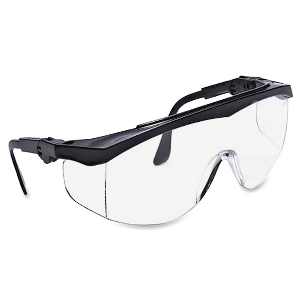 Safety Glasses, TK1, Clear Scratch-Resistant Lens, Black