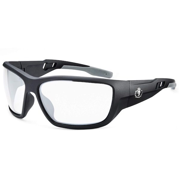 Safety Glasses, Traditional Clear PC Decenter Lens, Anti-Fog, Scratch-Resistant