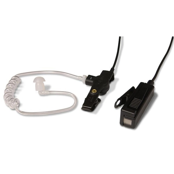Two-wire Palm Mic With Earpiece,Black