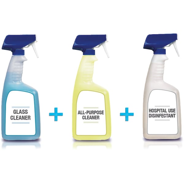 Liquid Glass Cleaner, 1 Gal., Clear, Blue, Unscented, Jug