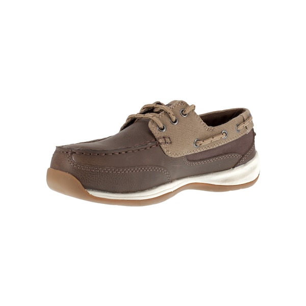 Safety Shoe,7-1/2,W,Brown,Steel,PR