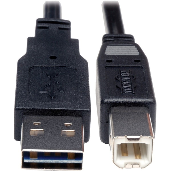 USB Reversible 2.0 Cable,A To B,M/M,1ft