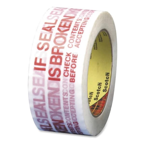 Carton Tape,Red On White,48mm X 100m