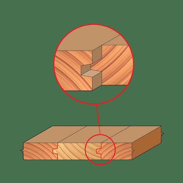 Wedge Tongue And Groove Bit,1-21/32dia.