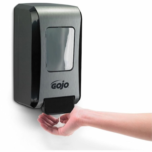 FMX-20 2000mL Foam Soap Dispenser, Push-Style, Chrome/Black