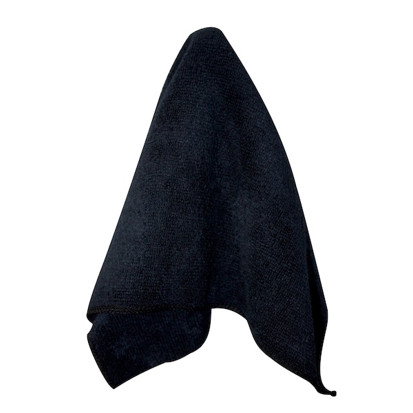 Microfiber Cloth General Purpose Cloth Wipe 16 X 16, Black