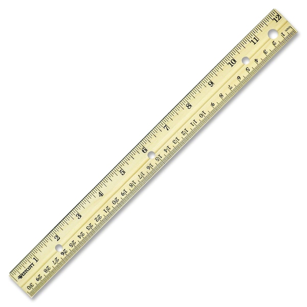 Ruler,Wood,Two-Sided,12