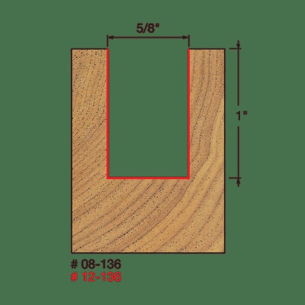 Double Flute Straight Bit With 3/8 Shan