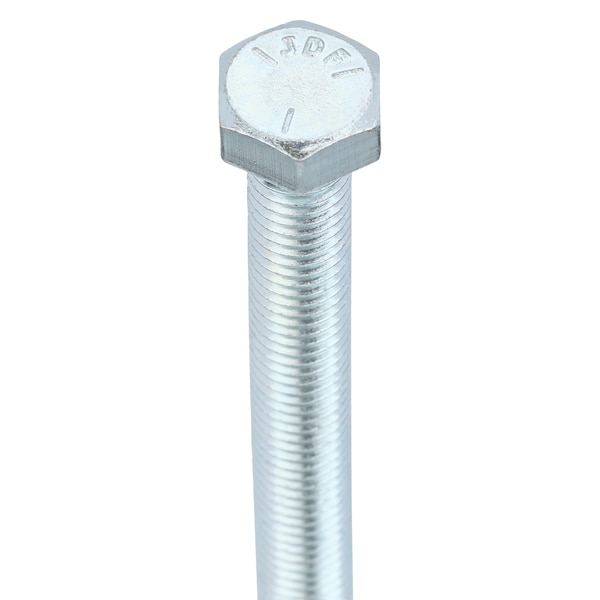 Grade 5, 1/2-13 Hex Head Cap Screw, Zinc Plated Steel, 6 In L, 5 PK