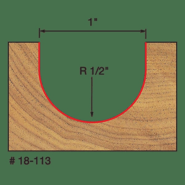 Radius Round Nose Bit,1/2