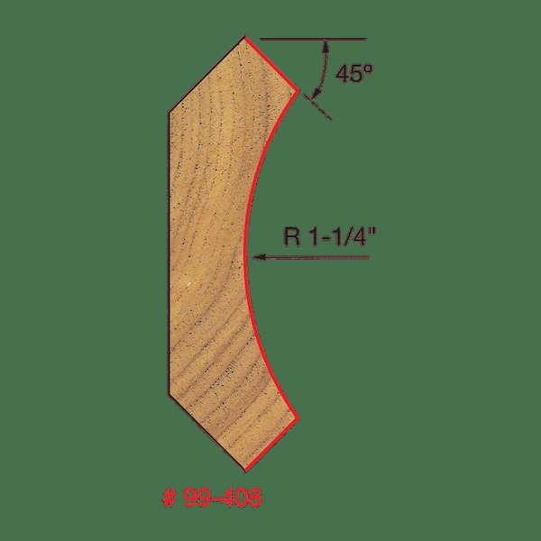 Crown Molding Bit,1-1/4 Dia.