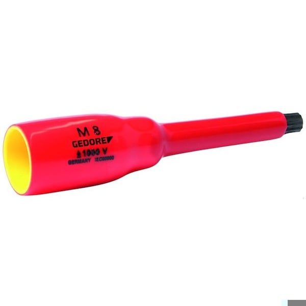 Insulated Screwdriver Bit Socket, 3/8 XZ, Point Size: M12