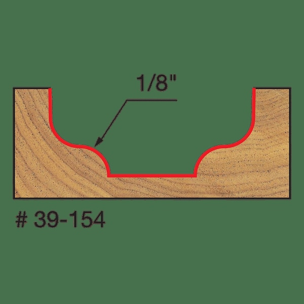 Radius Ogee Groove Bit,1/8