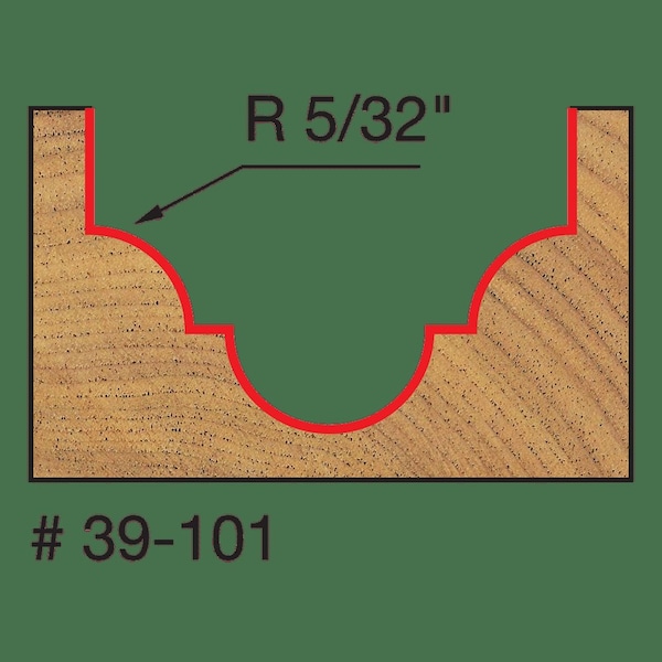 Radius Cove And Bead Groove Bit,5/32