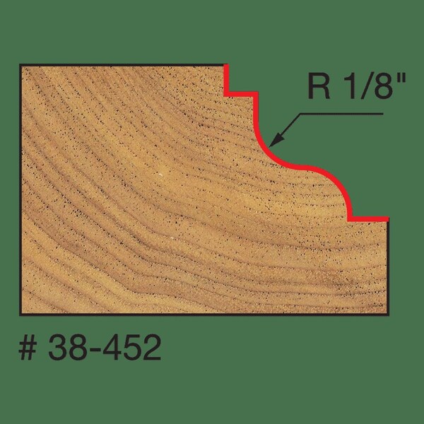 Double Fillet Ogee Bit,1-1/4 Dia.