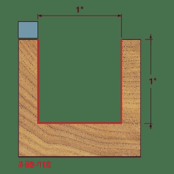 Top Bearing Flush Trim Bit,1 Dia.