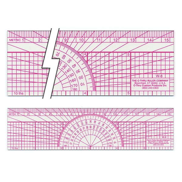 Protractors, 6 Engineers' Protractor Ruler