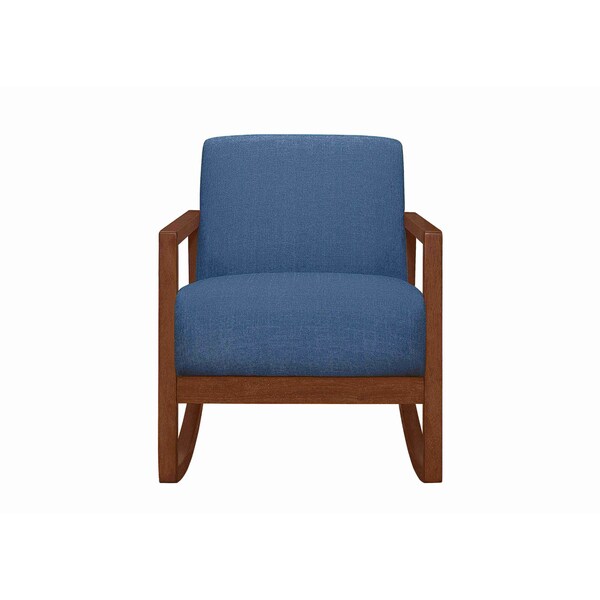 Horae Rocker Accent Chair, Blue